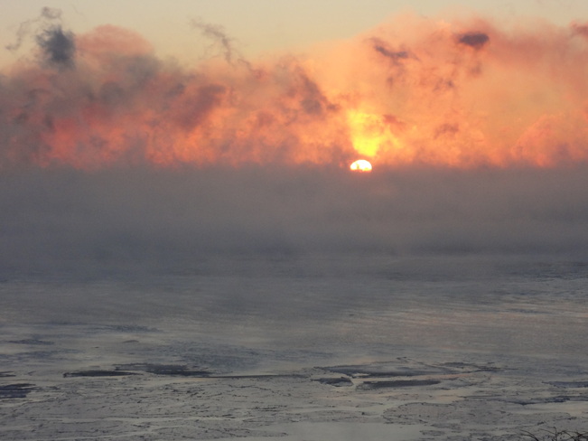 Misty Sunrise Over Lake Ontario Burlington, Ontario Canada