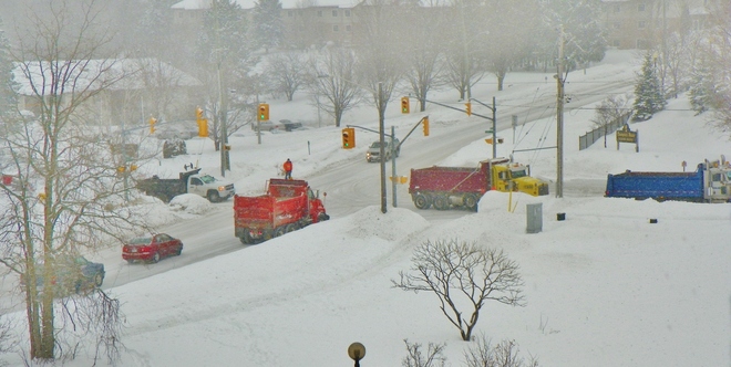 Snow on the move Orillia, Ontario Canada