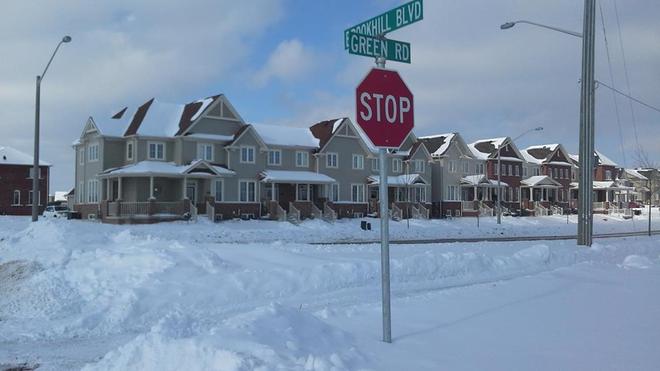 Stop The Snow!!!! Get It Stop Sign Stop Snow!! Bowmanville, Ontario Canada