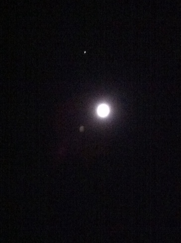 star and moon together Brandon, Manitoba Canada
