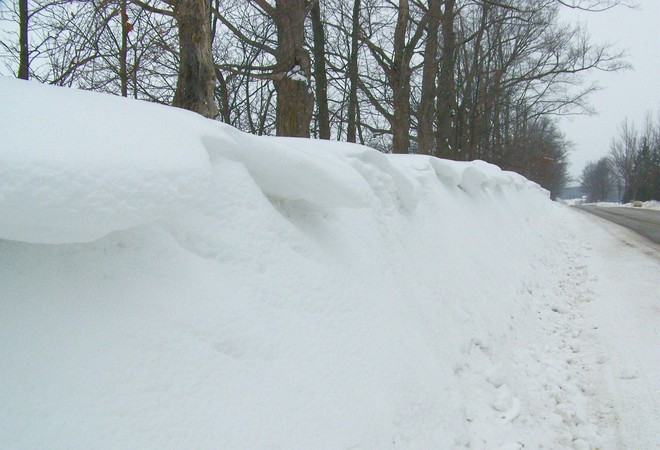 Snowdrifts Glenarm, Ontario Canada