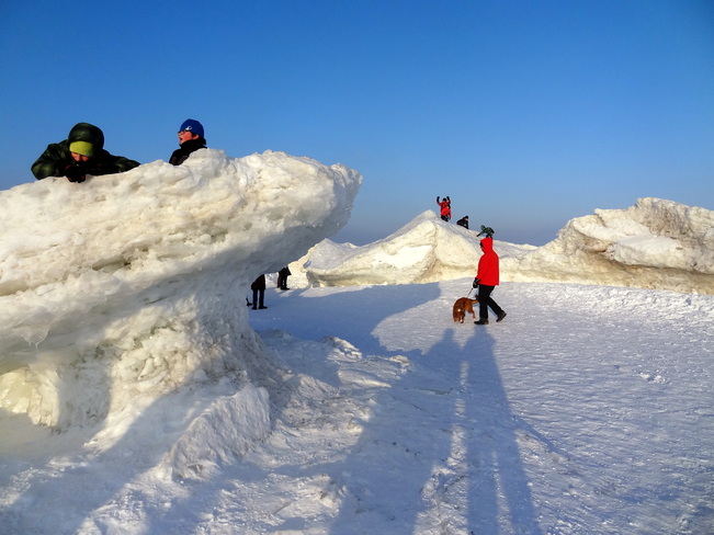 Crystal Beach ice Fort Erie, Ontario Canada