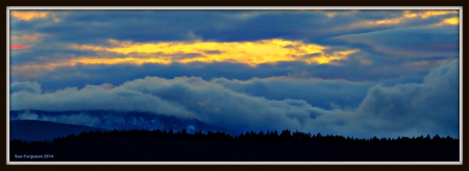 Storm Coming in over the Malahat Hills North Saanich, British Columbia Canada