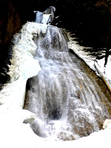 Margaret Falls in March Tappen, British Columbia Canada