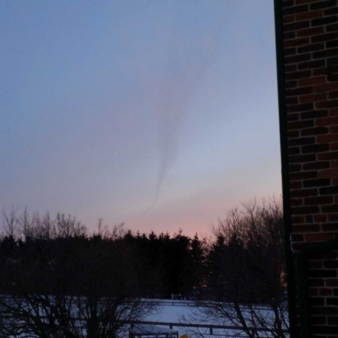 Snow tornado ? Orangeville, Ontario Canada