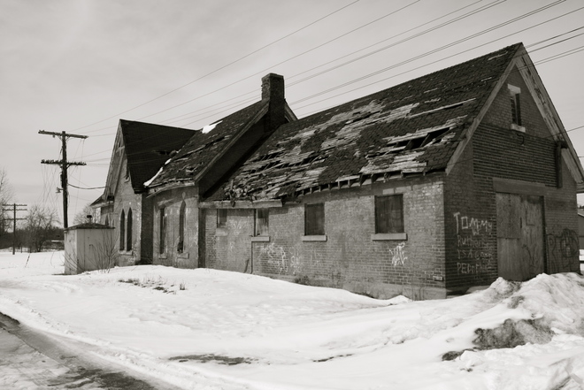 old building Ingersoll, Ontario Canada