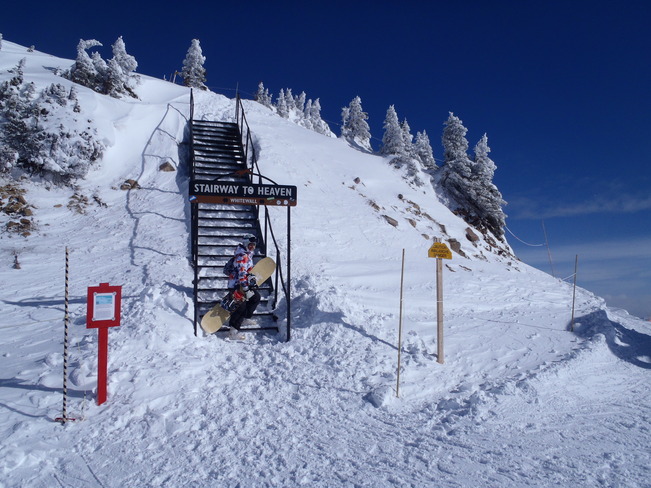 The Stairway to snowboarder's Heaven. Golden, British Columbia Canada