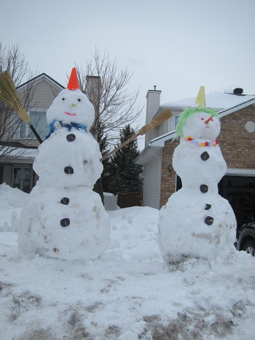 The snowmen: Jo and Georgie Ottawa, Ontario Canada