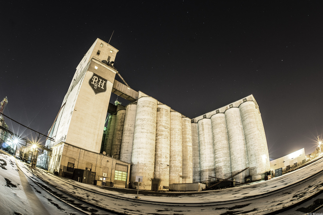 Grain Elevator at Midnight.. Saskatoon, Saskatchewan Canada