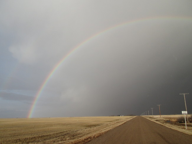 Back Road Rainbow Kerrobert, Saskatchewan Canada