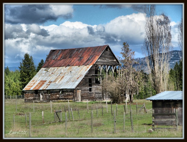 Rustic old barn. Armstrong, British Columbia Canada