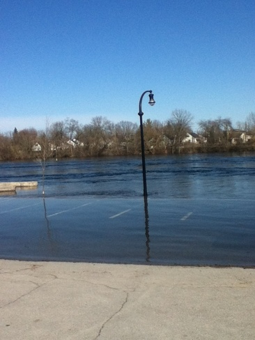 little lake flooded Peterborough, Ontario Canada