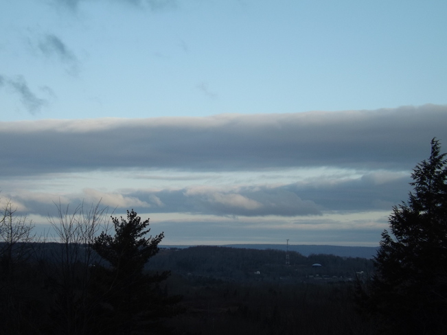 morning clouds over the north mountain New Minas, Nova Scotia Canada