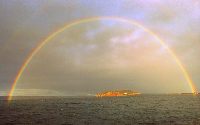 Rainbow over Boar Island Burgeo, Newfoundland and Labrador Canada