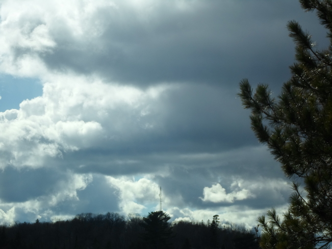 Storm Cloud forming over E.L. Elliot Lake, Ontario Canada