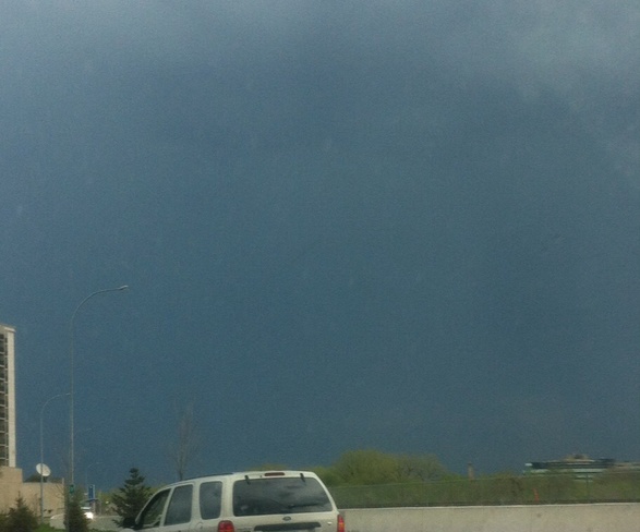 dark clouds Winnipeg, Manitoba Canada