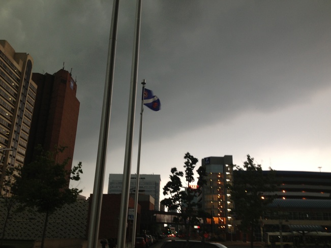 Severe Storm Marching In Windsor, Ontario Canada