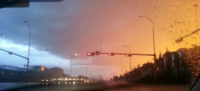Coloured sky Calgary, AB