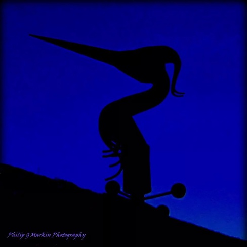 Heron Sculpture Silhouette Nelson, British Columbia Canada
