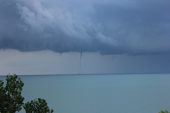 Lake Erie - Water Spouts Colchester, Essex, Ontario