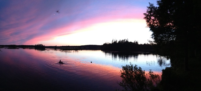 colorful sunset Meagher, Nova Scotia Canada