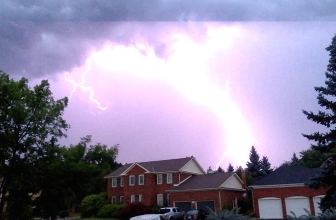 Crazy lighting storm Burlington, ON