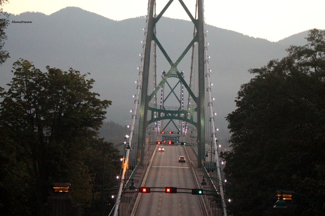 Lions Gate Bridge At Sunrise Vancouver, BC