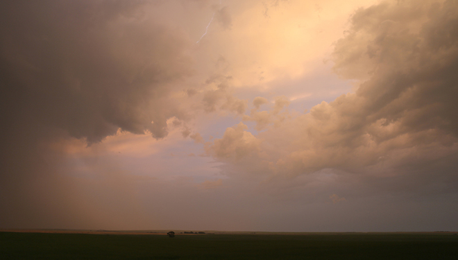 Storm systems moving across the prairie Glenbain, SK