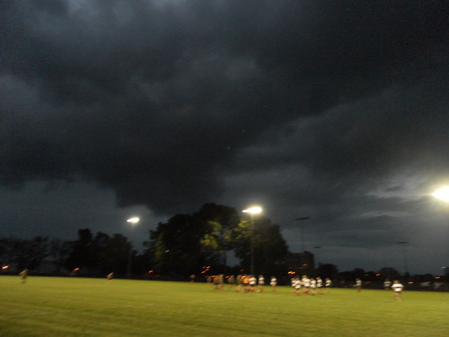 Dark skies but we stayed dry! Mary Anne Sills Field, Palmer Road, Belleville, ON