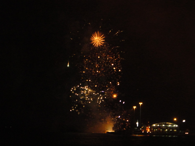 Fireworks in Sydney Harbor Sydney, Nova Scotia Canada