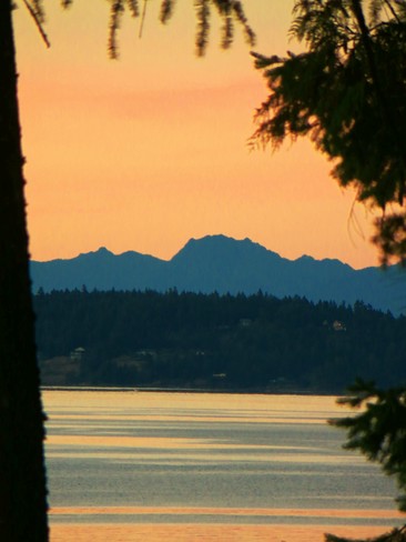 Sunset Over the Olympic Mountains Sooke, BC
