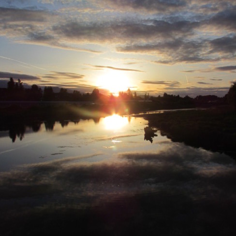 Sunset reflections Courtenay, BC