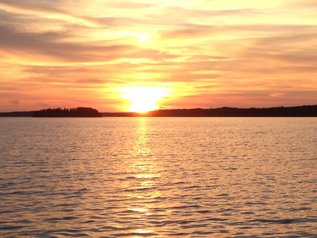 Sunset on Red Lake Balmertown, Ontario Canada