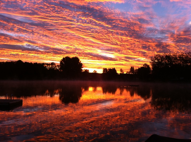 nice sunrise for long weekend Lake Rosalind Road 2, Hanover, ON