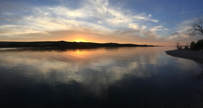 Sunset over Last Mountain Lake Regina Beach, Saskatchewan Canada