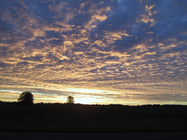 Thursday, August 28, 2014 am sunrise - Stratford Hwy 119 between Stratford and Dorcester