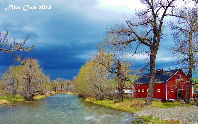 2014 - The River in Bar U Ranch National Historic Site. Bar U Ranch National Historic Site
