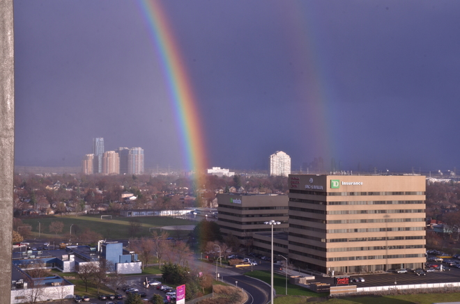 Double Rainbow in the wind Toronto