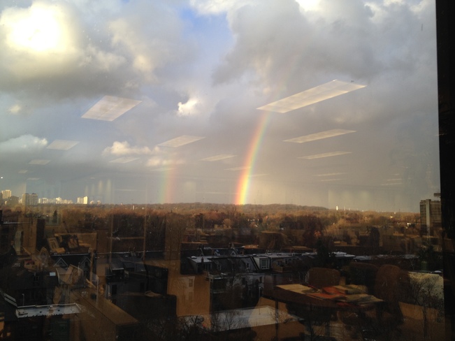 Double Rainbow over Rosedale park Toronto, ON