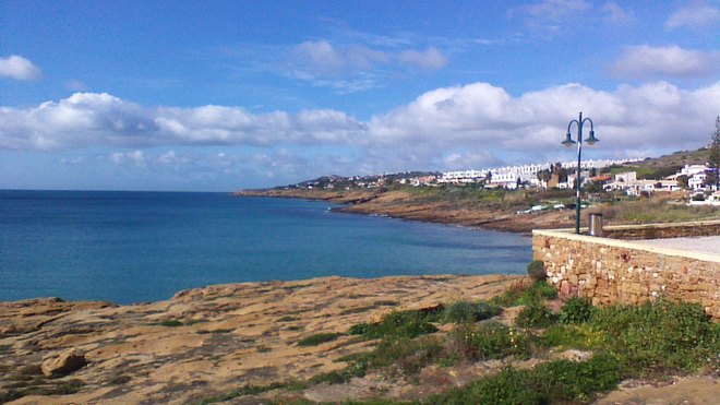 Beautiful to the east and west in the Algarve Praia da Luz, just west of Lagos, Portugal