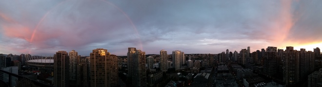 Beautiful rainbow downtown Vancouver Vancouver, BC