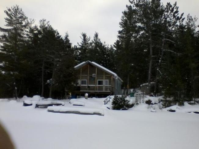 MY CAMP ON THE FRENCH RIVER, LAST WINTER. Dokis, ON