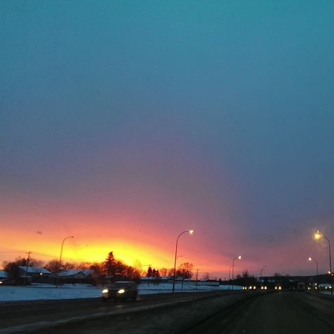 Apocalyptic looking Sunrise Fort McMurray, AB