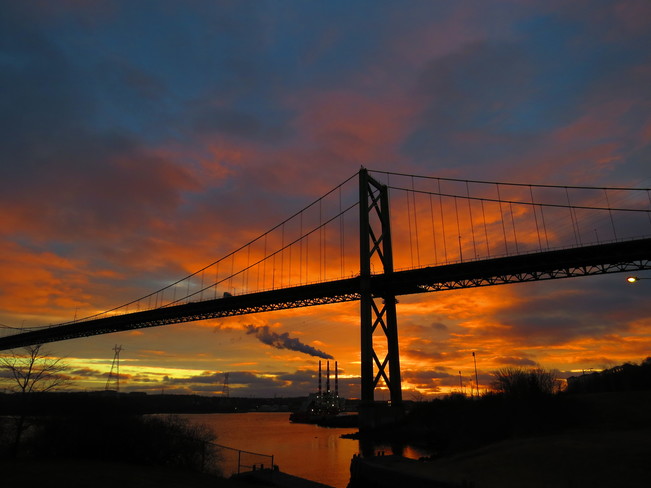Sunrise and the Mackay bridge Halifax, NS