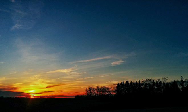 Today's Sunset in Winnipeg, captured with my phone. Winnipeg, MB