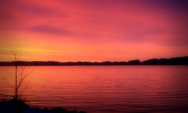Unfiltered pre-dawn magical sunrise glow Bay Roberts, Newfoundland and Labrador, CA