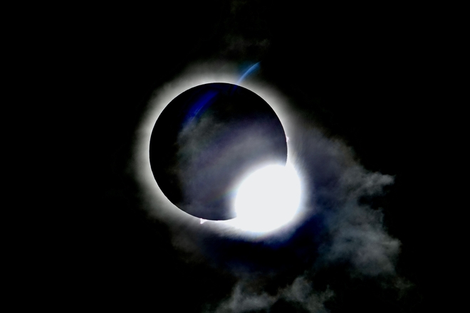 The Diamond Ring after Totality Port Ryerse, Ontario, CA