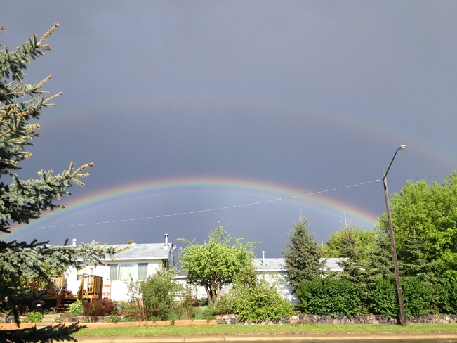 Double rainbow Barrhead, Alberta Canada