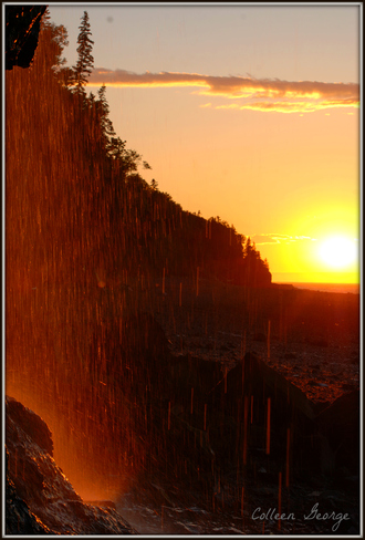 Fiery Waterfall Canning, Nova Scotia Canada