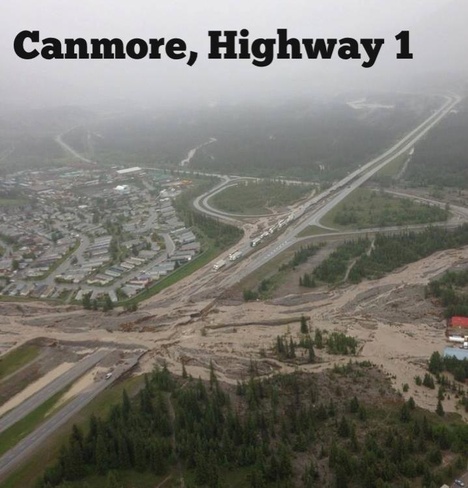 flood Canmore, Alberta Canada
